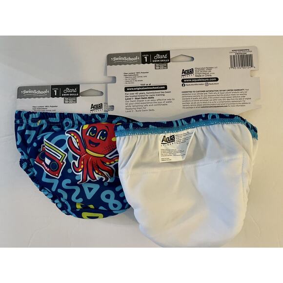SwimSchool Reuseable NWT Swim Trunk Diapers Size 12M 18-22 Lbs - Picture 3 of 3